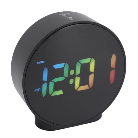 Smart Gadget Smart Gadget Electric Alarm Clock, 4 Inch LED Alarm Clock Innovative for Home Black Case, Color Font