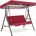 thumbnail image 2 of Cubierta para silla de columpio para jardín al aire libre, patio, asiento para silla de columpio y cubierta superior, toldo para sombrilla, rojo Methold HA005105-15, 2 of 6