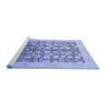 thumbnail image 2 of Ahgly Company Machine Washable Indoor Rectangle Oriental Blue Traditional Area Rugs, 6' x 9', 2 of 4
