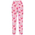 thumbnail image 3 of WXLWZYWL Cotton Linen Pants for Women Summer Drawstring Boho Floral Pants Hight Waist Elastic Waisted Casual Loose Floral Beach Baggy Trousers with Pockets, 3 of 4