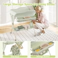 thumbnail image 6 of INFANS Baby Changing Table with Wheels, Portable Folding Diaper Station Nursery Organizer with Storage Basket, Hanging Rack, Adjustable Height, Safety Belt for Newborn Infant, 6 of 9