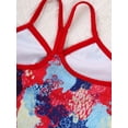 thumbnail image 3 of MSemis Little Girls' Summer Tankini Swimsuit 3 Piece Rash Guard Set Red 4, 3 of 6