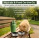 thumbnail image 3 of Portable 3-in-1 Travel Hiking CampingWater Bottle, Food & Hydration Bottle - Dual Use for Humans & Pets with Detachable Bowls, Stainless Steel moss green ﻿, 3 of 4