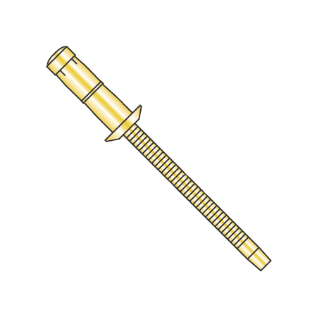 

3/16 x .24 -.33 Dome Head Structural Rivets / Water Resistant / Steel / Zinc Yellow (Quantity: 3 000 pcs)