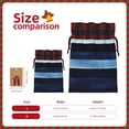thumbnail image 2 of Color Matching Linen Bundle Mouth Gift Bag Can Be Used For Daily Small Items Darkblue Stripe_4 Small, 2 of 8