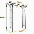 thumbnail image 6 of Garden Arch Metal Garden Arch Garden Arbor Trellis Climbing Plants Support Arch Outdoor Arch Wedding Arch Party Events Archway Black,Garden Trellis, 6 of 8