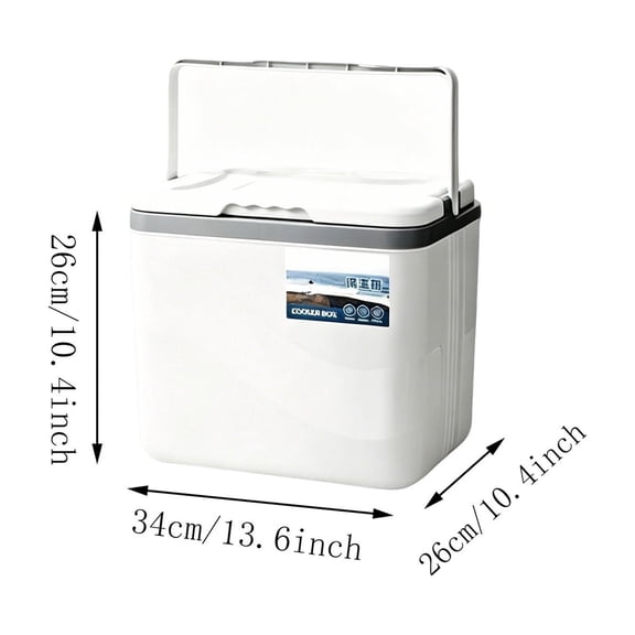 Portable Handheld Thermal Cooler Chest Leakproof Insulated Storage Box for Fishing Camping Car Travel