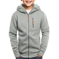thumbnail image 2 of Kids Zip Up Hoodie for Boys Long Sleeve Lightweight Toddler Sweatshirts Autumn Casual Loose Hoodies for Boys Lightweight Outerwear Jackets, 2 of 5