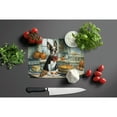 thumbnail image 3 of Boston Terrier Fall Kitchen Pumpkins Glass Cutting Board Large 12 in x 15 in, 3 of 5