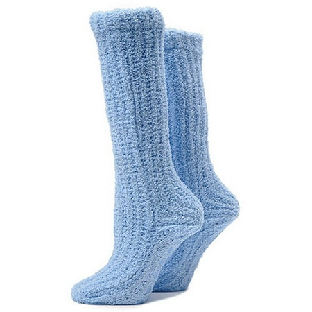 Lt Blue Plush Slumber Sock W/grips