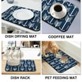 thumbnail image 4 of 2 Pack Washable Rubber Bohemian Vintage Floral Dish Drying Mats for Kitchen Counter Home Large Coffee Bar Pad Accessories and Decor for Utensils Stemware (2pcs 19.5''x12''), 4 of 6