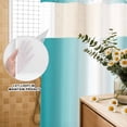 thumbnail image 3 of No Hook Shower Curtain, Teal Ombre Shower Curtains for Bathroom with See Through Top Window, Turquoise White Gradient Modern Abstract Art Waterproof & Washable Bath Curtain 66"x72", 3 of 9