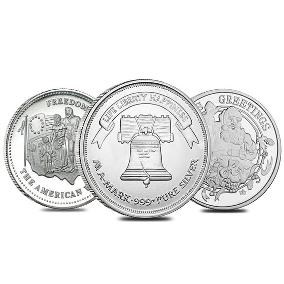 1 oz Silver Generic Rounds .999 Fine