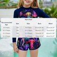 thumbnail image 2 of Sentuca Girls Swimsuit 2-Pieces Long Sleeve Rash Guard and Shorts Bathing Suit Kids Swimwear Sets 8-15 Years, 2 of 6