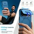 thumbnail image 3 of Dteck Magnetic Case for iPhone 17 Pro,Shockproof TPU+PC Case Compatible with Mag Safe with Sliding Camera Lens Protection Kickstand Cover for iPhone 17 Pro,Blue, 3 of 9