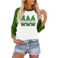 thumbnail image 4 of BEFOKA T Shirts For Women 3/4 Long Sleeve St Patricks Day Crewneck Sweatshirt Irish Shamrock Printed Pullover Sweatshirt Womens Tops Dressy Casual Ladies Tops And Blouses Green Graphic Tops & T-Shi, 4 of 5