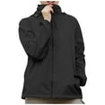 thumbnail image 2 of Womens Coats Women's Solid Colored Hooded Long Sleeved Jacket, Windbreaker, Sun Jacket, Outdoor Sports Jacket Rain Jacket Women Kagetolytai Black XL, 2 of 6