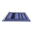 thumbnail image 2 of Ahgly Company Machine Washable Indoor Square Abstract Blue Modern Area Rugs, 7' Square, 2 of 4