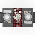 thumbnail image 3 of Chemin de Table en Coton et Lin Long Chemin de Mariage 18x72 Pouces Flocons de Neige de Noël sur Rouge et Noir Carreaux de Buffle Flocons de Neige Foulard de Commode Chemins de Table Décorations de Table Rustiques Lignes de Table, 3 of 8