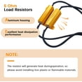 thumbnail image 5 of Fymlhomi 2Pcs 3157 3057 4157 LED Resistor Kit, 50W 6 Ohm Turn Signal Bulb Relay Harness Resistor Adapter Fix Flashing Error Code Warning Canceller for Upgrading Turn Signal Bulb Relay Harness 3157, 5 of 8