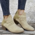 thumbnail image 2 of NOKIO Elegant Women'S Short Boots Minimalist Side Zipper Boots For Women Ankle Boots Short Boots Single Shoes For Ladies Casual Shoes Women'S Versatile Block Heel Ankle Booties, 2 of 4