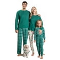 thumbnail image 4 of Muk Luks Soft Knit Matching Family Pajama Set , Evergreen Plaid/Trees, P/XS, 4 of 4