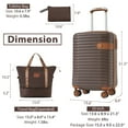 thumbnail image 3 of PAPROOS Luggage Sets, 3 Piece Carry on Luggage with Spinner Wheels and Bags, Lightweight Hardshell Suitcase Set with TAS Lock, ABS 20 inch Luggage for Travel, Brown, 3 of 9