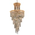 thumbnail image 2 of 1800 Spiral Collection Chandelier D:48in H:96in Lt:41 Gold Finish (Elegant Cut Crystals), 2 of 2