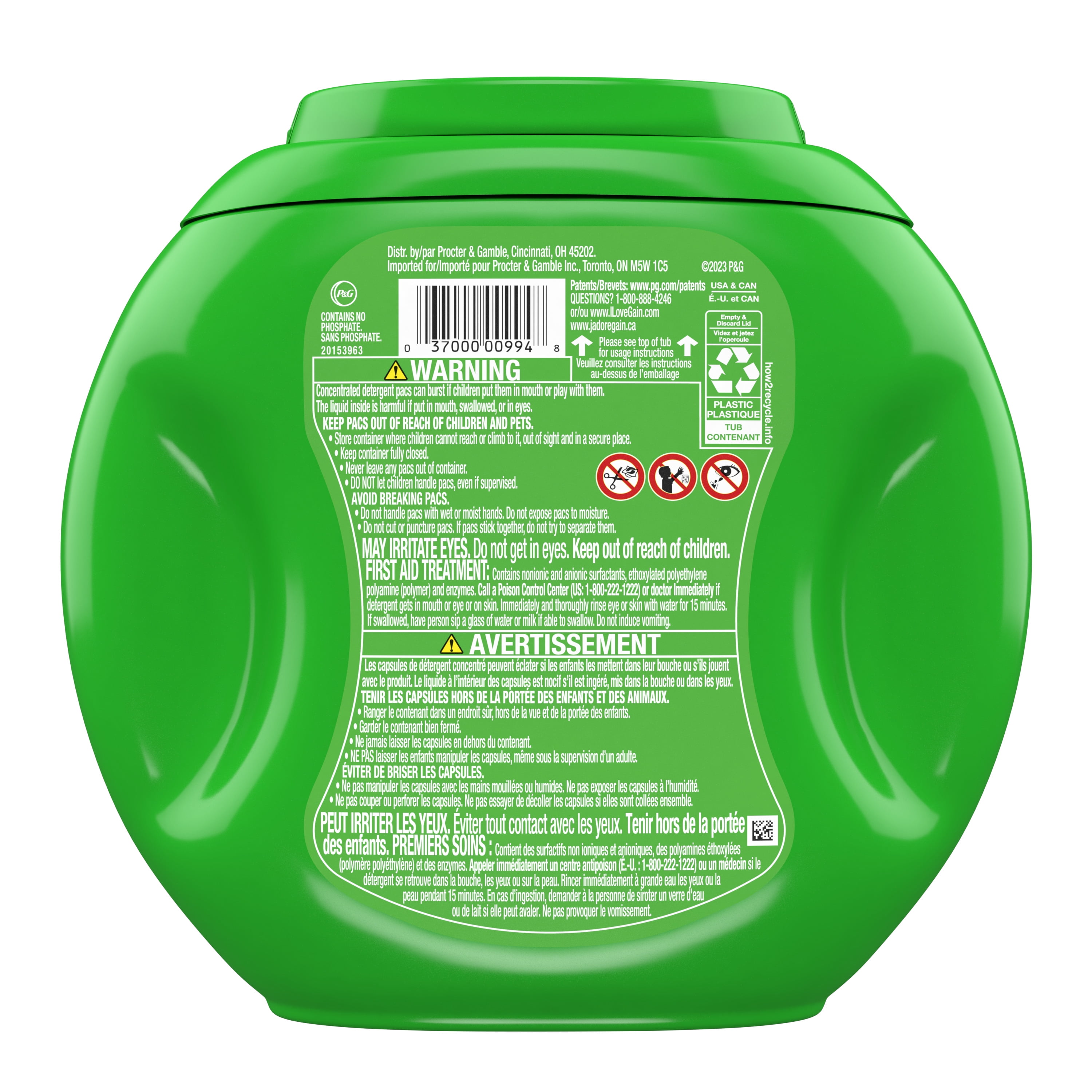 Gain Flings Laundry Detergent Soap Pods, Original Scent, 42 Ct