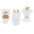 thumbnail image 3 of 1/24 Dollhouse Bathtub, Exquisite Design Concise Structure Excellent Workmanship Dollhouse Bathroom Set, For Kids Children White,Four Leaf Clover,Rose, 3 of 8