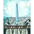 thumbnail image 2 of Reaves, Thom 26x32 White Modern Wood Framed Museum Art Print Titled - New York View 2, 2 of 4