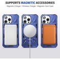 thumbnail image 3 of Rotatable Magnetic Ring Case for iPhone 14 Pro Max,Compatible with MagSafe with 360° Ring Stand Shockproof Phone Cover Case for iPhone 14 Pro Max Dark Blue, 3 of 12