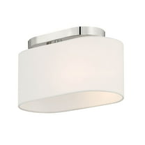 Designers Fountain Midtown 1 Light Polished Nickel Semi Flush Mount Ceiling Light, D253M-SF-PN