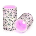 thumbnail image 7 of Yayeee Flameless Candles with Remote Flickering Battery Operated Multi Color Changing, Green Triangles Pattern, 7 of 7