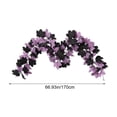 thumbnail image 4 of Chmadoxn Pastel Halloween Decor Pink & Purple Artificial Maple Leaf Garland, 66.9" Faux Hanging Vine Foliage for Fireplace Mantel Table Centerpiece Indoor Home Decoration, 4 of 9