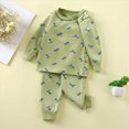 thumbnail image 2 of NOLDARES Girl Boys Pajamas Cute Graphic Toddler Kids 2 Piece Long Sleeve Pjs Fall Winter Sleepwear(H069-Navy), 2 of 6