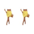 thumbnail image 3 of Faldas de playa de verano Sonducket para niñas transpirables bohemias plegables Amarillo 2Conjunto, 3 of 6