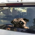 thumbnail image 4 of 2X Funny Cute Pet Pug Dog Snail 3D Car Window Decals Home Wall Sticker Decoration, 4 of 8
