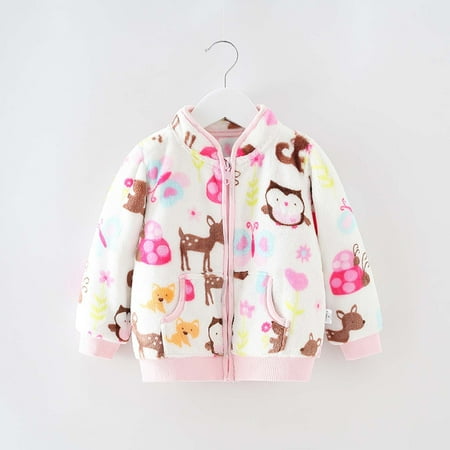 

Floleo Girls Kids Outfits Newborn Baby Boy Girl Cute Print Flannel Multicolor Cardigan Flannel Top