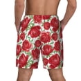 thumbnail image 2 of Lsque Mens Swim Trunks Rose Flowers Pattern - Bathing Suit Compression Liner - Beach Swim Shorts Swimwear - (S-3XL) - Stretch Quick Dry -XX-Large, 2 of 9