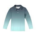 thumbnail image 4 of CCRFTGI Polo Shirts for Child Girls Size 8 Uniform Gradient Shirt Golf Tennis Pique Collared Polos Casual Long Sleeve Summer T-Shirts Mint Green 3-4 Years, 4 of 5