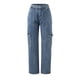 thumbnail image 3 of WILLBEST Jeans Mujer Pantalones Vaqueros Cargo Holgados de Cintura Alta para Mujer, Informales, Con Bolsillos, de Moda Urbana, de Corte Cómodo y Elásticos. 1030 Extra Grande, 3 of 8