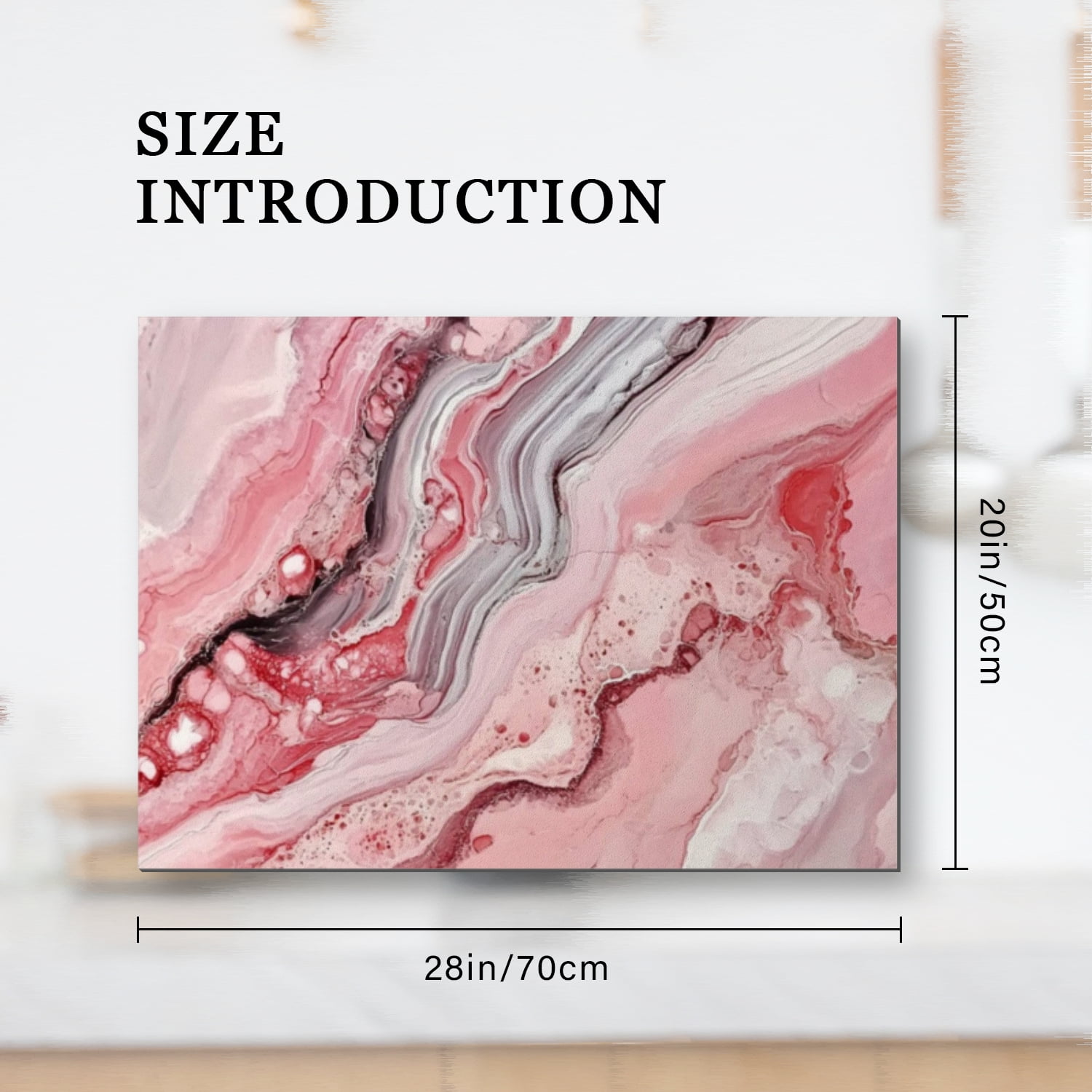 Stove Top Cover For Gas Stove, Pink Marble Print Non-Slip Ceramic Cooktop Cover, Washable Foldable Modern Decorative Mats for Kitchen RV (28×20 Inch)
