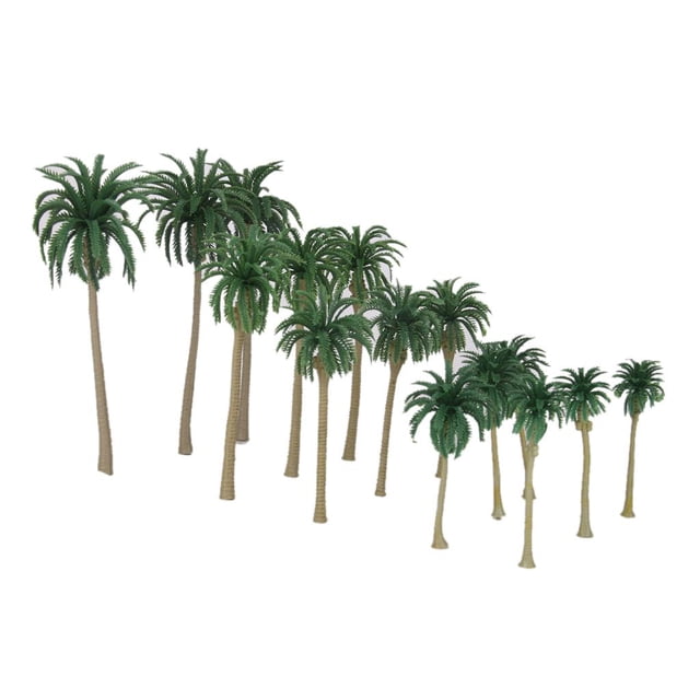 15pcs Modelo de Árbol Sunnimix Modelo de palmeras de coco