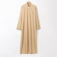 thumbnail image 2 of Bcfgryg Male Solid Color Long Sleeve Robe Arabic Clothes Middle Skirt Robe Big and Tall Shirts Yellow L, 2 of 4