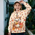 thumbnail image 3 of FUIALDOLG Fall Maple Leaf Hedgehog Sweatshirt Girls Clothes Long Sleeve Crewneck Hoodies Sweatshirts Comfortable Pullover Tops，13-14Years, 3 of 8