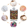 thumbnail image 6 of Yayeee 2 Pack Qtip Holder Bathroom Cotton Swab Canister with Lid Clear Dispenser Set, Vibrant Flowers, 6 of 6