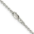 thumbnail image 3 of Sterling Silver 2.25mm Cable Chain (26 X 2.25) Made In India qcl060-26, 3 of 5