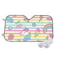 thumbnail image 2 of Picia Cute Unicorn Curved Windshield Sunshade Accordion Folding Style Auto Shade for Car Truck SUV Van Blocks UV Ray Sun Visor Protector -Medium, 2 of 7