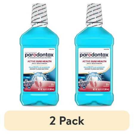 (2 pack) Parodontax Active Gum Health Mouthwash, Mint, 16.9 Fl Oz, for Adults